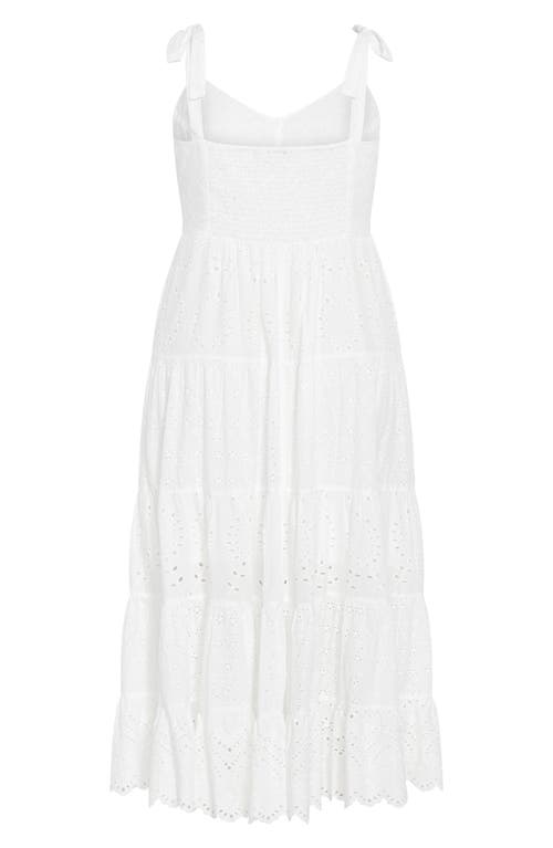 Shop City Chic Allegra Eyelet Embroidered Maxi Dress In White