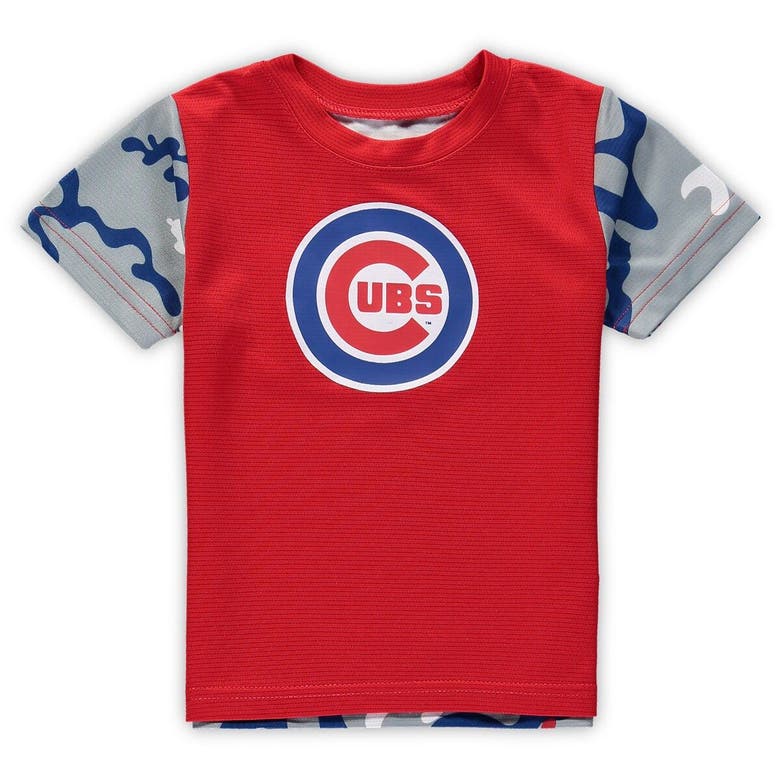 Outerstuff Newborn & Infant Royal/Red Chicago Cubs Pinch Hitter T-Shirt Shorts Set