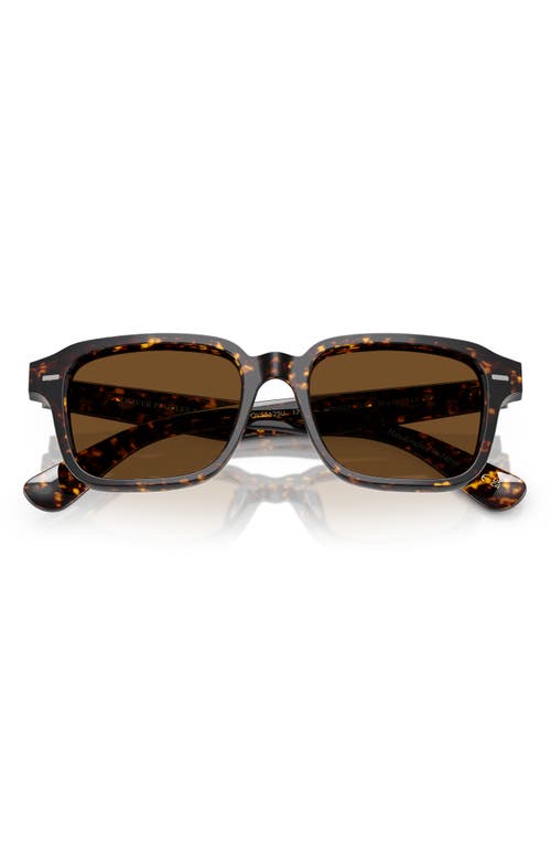 Oliver Peoples 51mm Pillow Sunglasses In Brown Tortoise