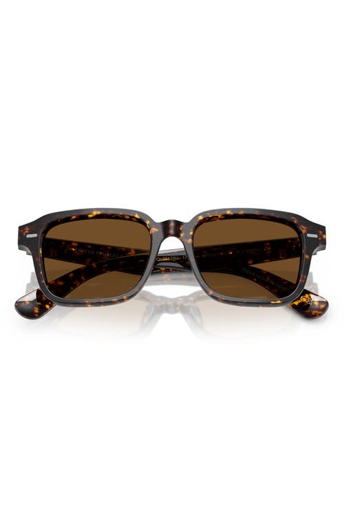 Shop Oliver Peoples 51mm Pillow Sunglasses In Brown Tortoise