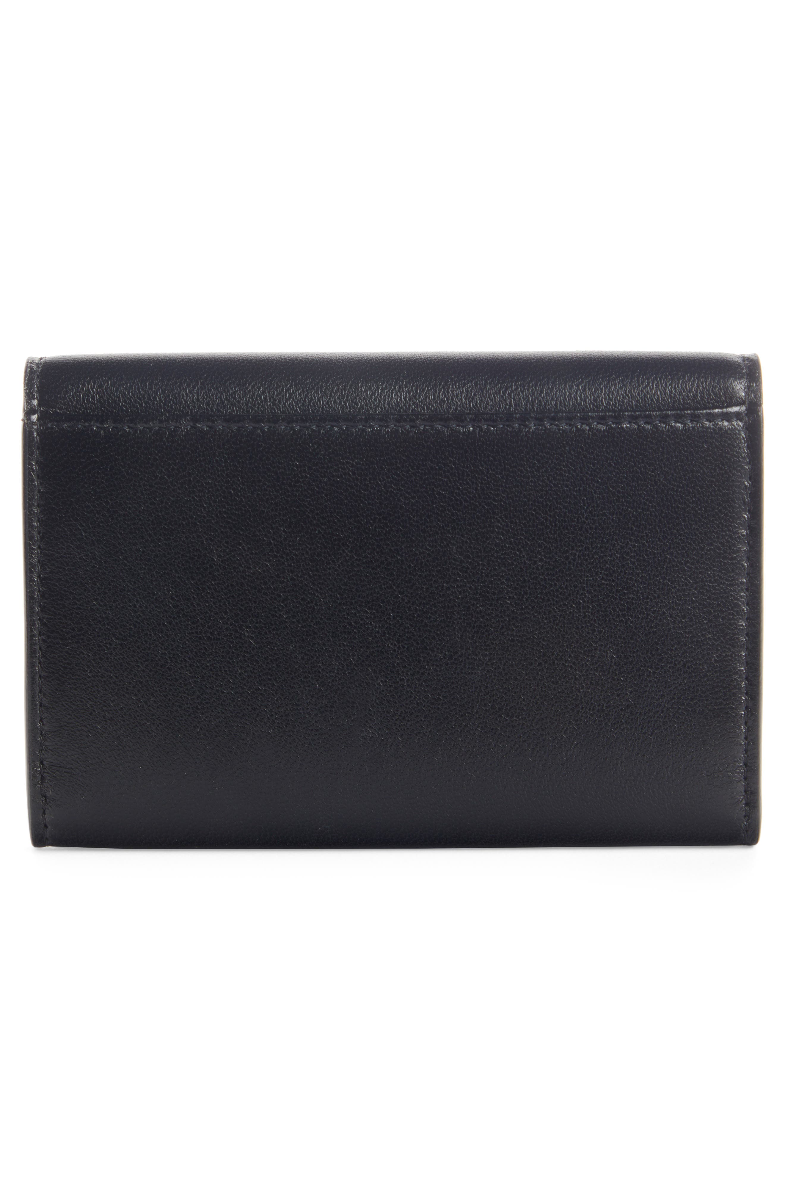 Saint Laurent Ysl Quilt Envelope Flap Card Case Nero