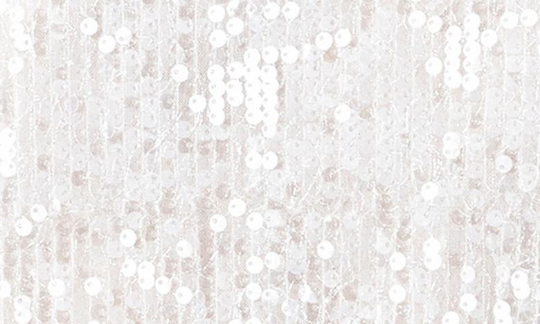 Grey Lab Women's Sequin Shoulder Padded Top In White