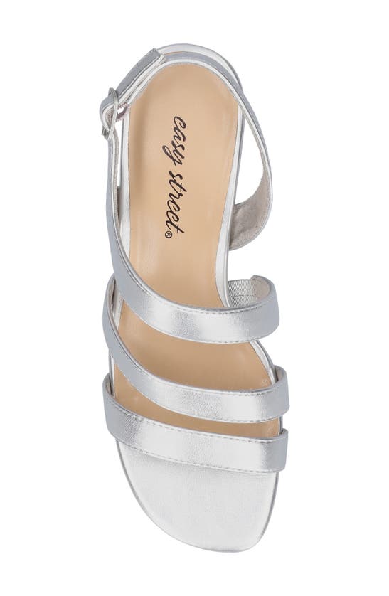 Easy Street Como Strappy Sandal In Silver