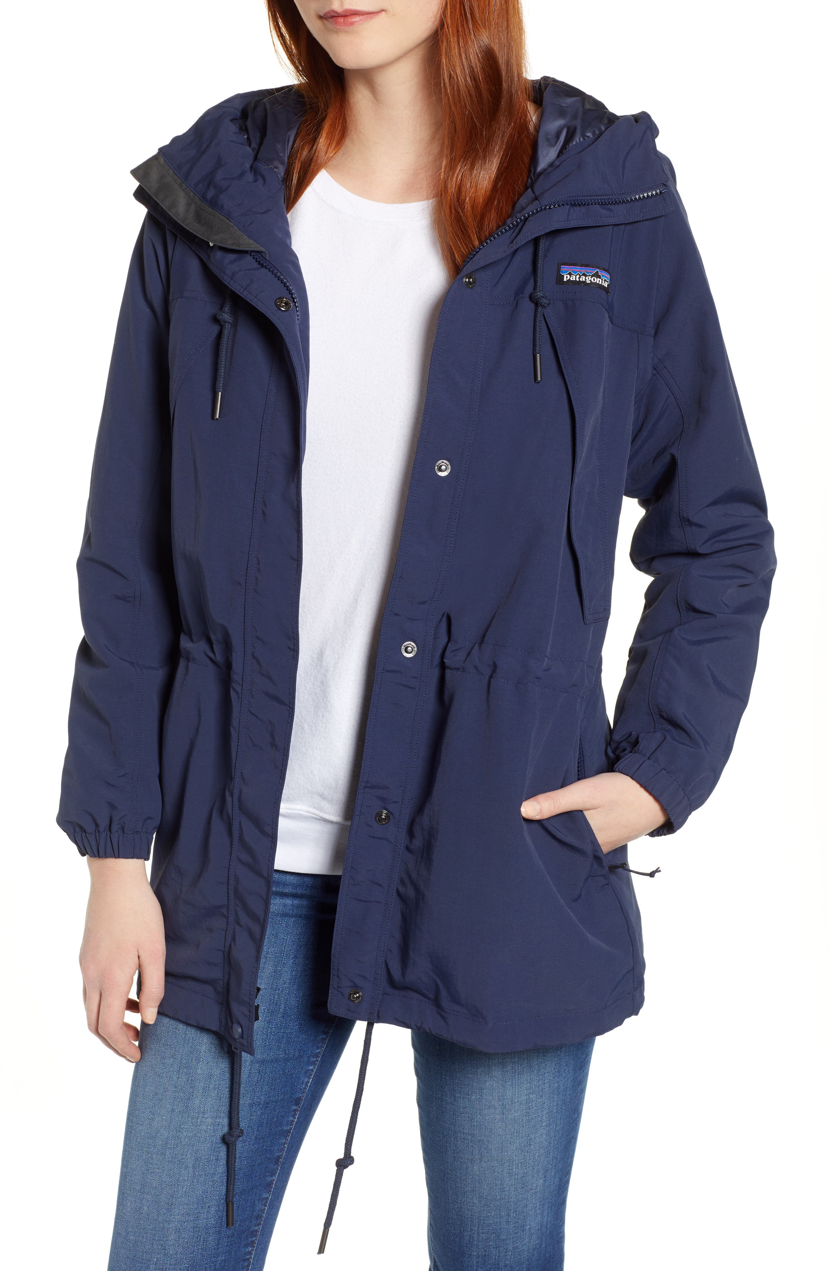 Patagonia Skyforest Water Repellent Hooded Jacket, Blue