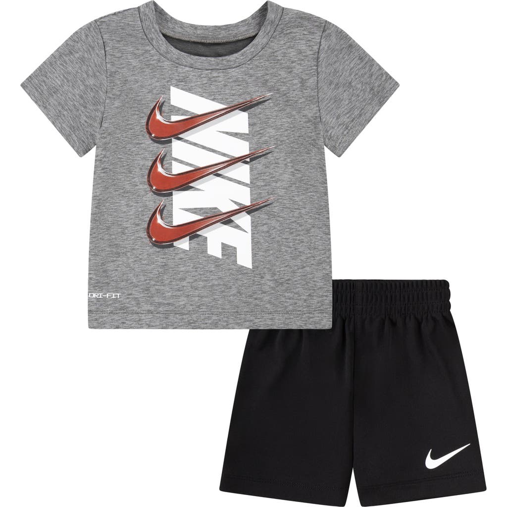Nike Dropset Dri-fit T-shirt & Shorts Set In Gray