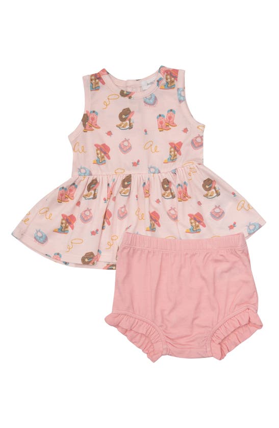Angel Dear Babies' Cowgirl Dress & Bloomers Set In Pink