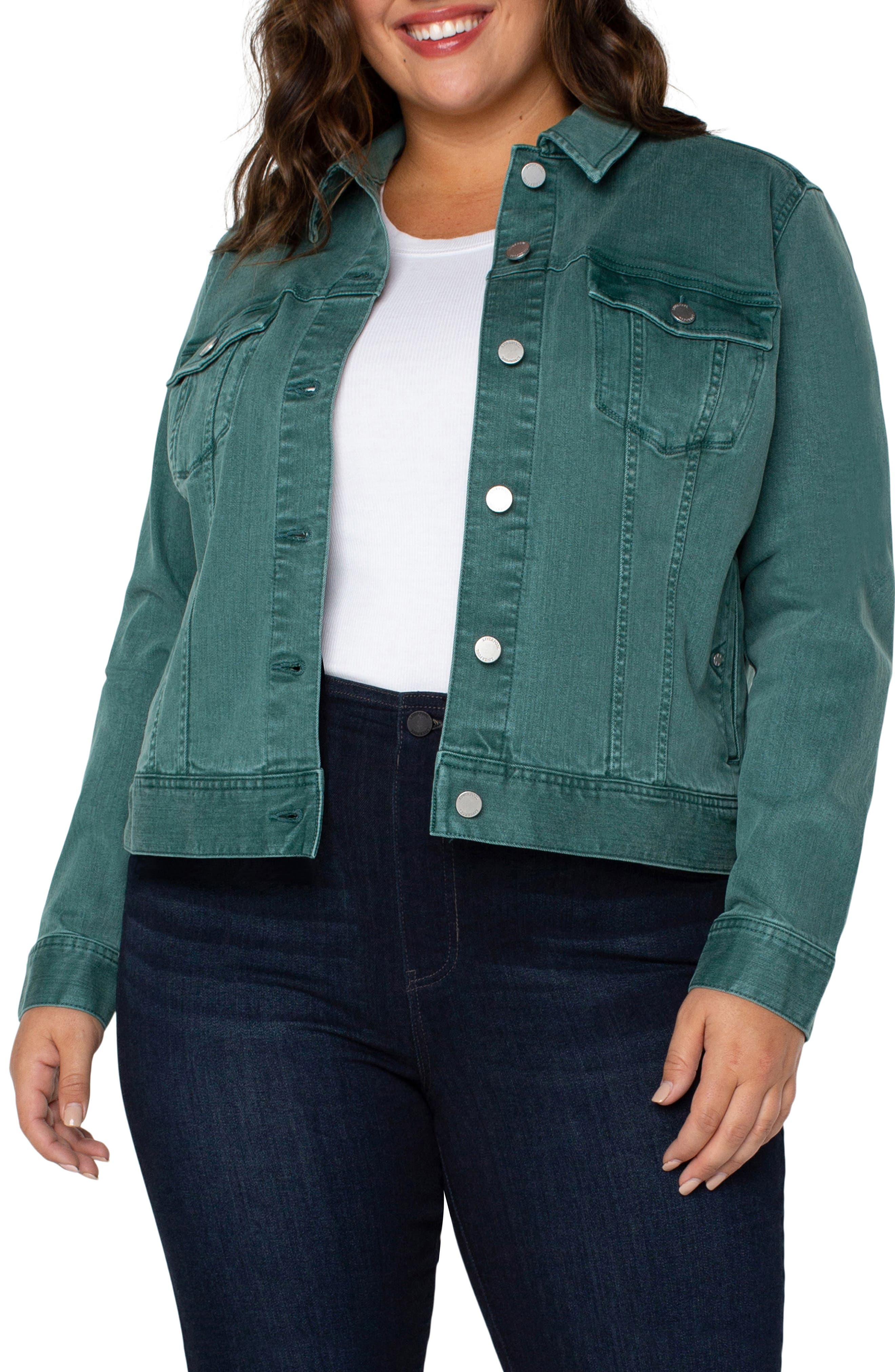 plus size green utility jacket