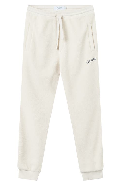 Les Deux Duncan High Pile Fleece Sweatpants in Ivory Les Deux Duncan High Pile Fleece Sweatpants in Ivory