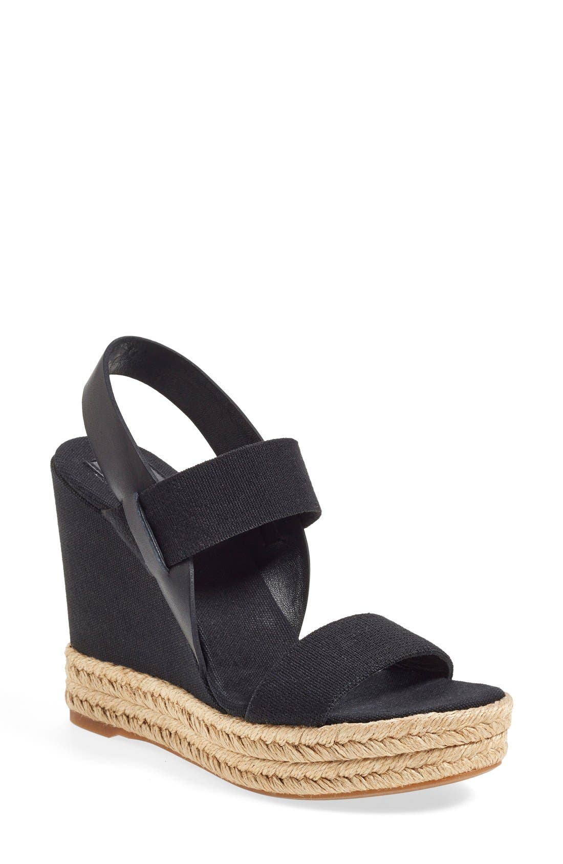 tory burch black espadrille wedges
