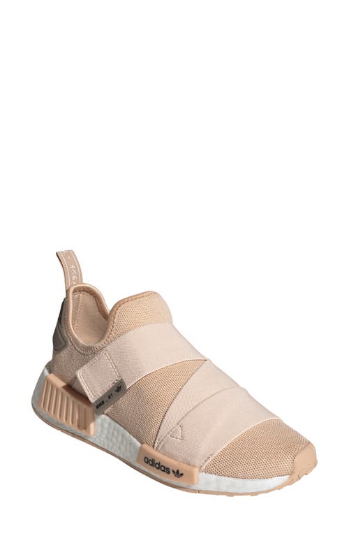 adidas NMD_R1 Slip-On Sneaker in Halo Blush/White/Brown