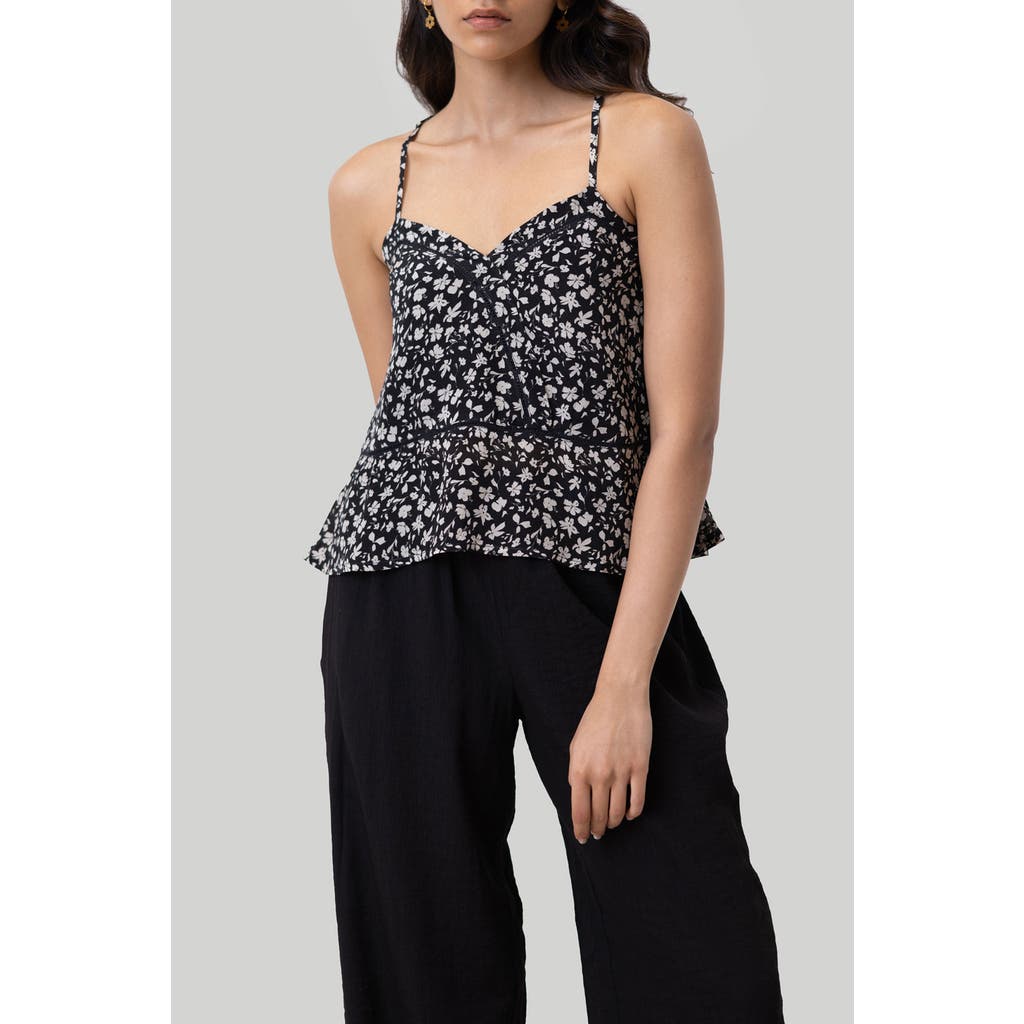 Reistor V-neck Camisole With Lace In Black