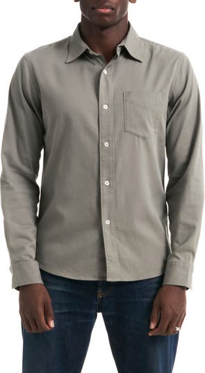 Natural/Heather Grey Pacific Twill One Pocket Shirt - Buck Mason