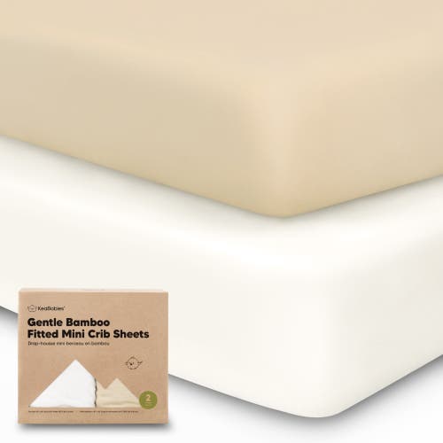 Keababies Isla Fitted Mini Crib Sheets In Khaki