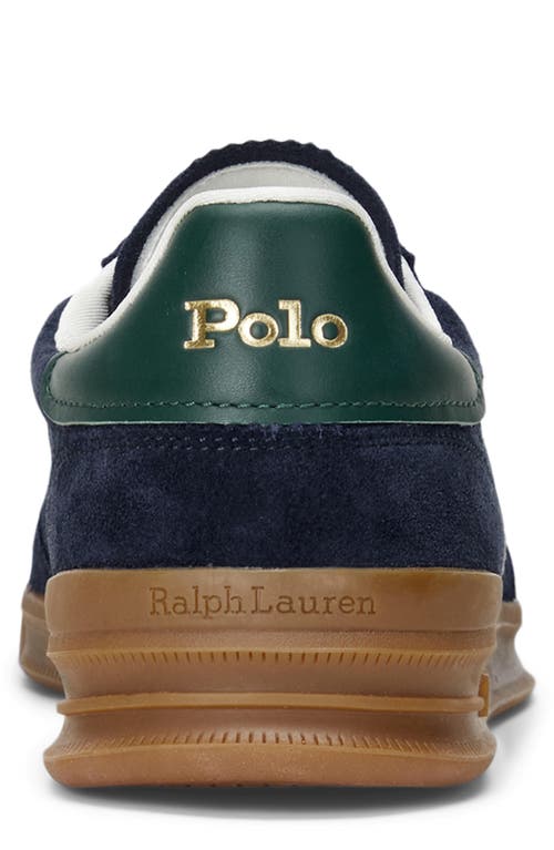 Shop Polo Ralph Lauren Aera Sneaker In Navy/wine/forest