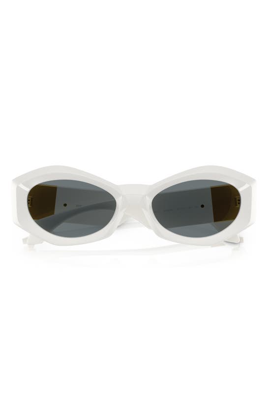 Shop Versace 54mm Irregular Sunglasses In White