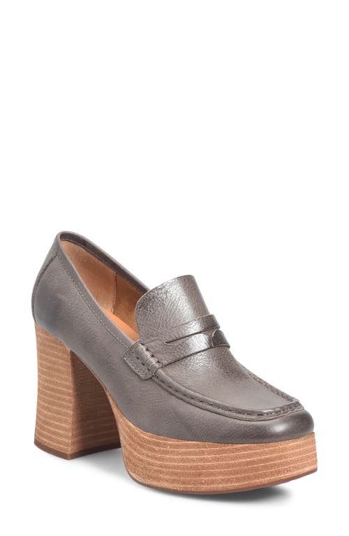 Shop Kork-ease ® Barbara Platform Penny Loafer Pump In Grey F/g