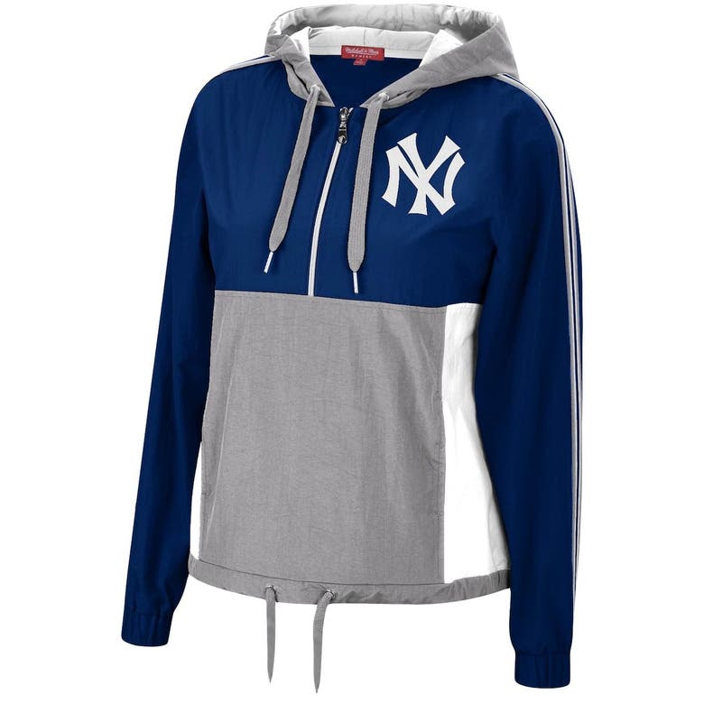 Mens New York Yankees Mitchell & Ness Yankees Undeniable Windbreaker Navy/Grey/Navy