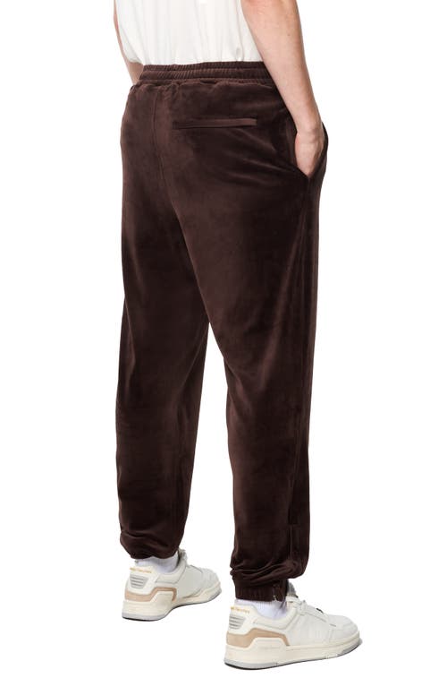 Shop Sergio Tacchini Ostuni Stretch Velour Track Pants In Java