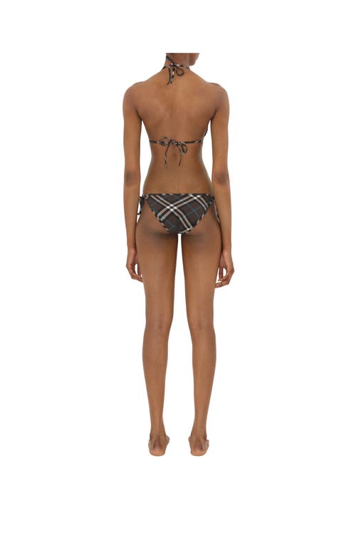 Shop Burberry Check Bikini Briefs In Snug