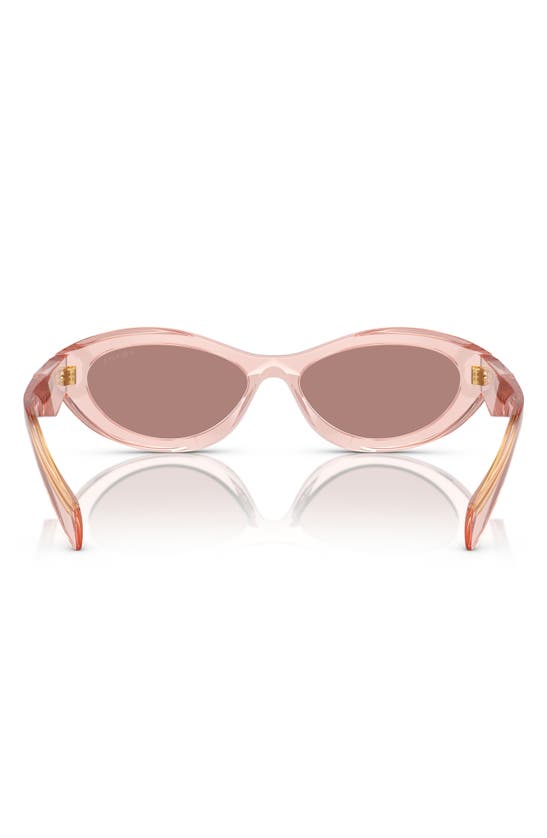 Prada 56mm Oval Sunglasses In Lite Brown