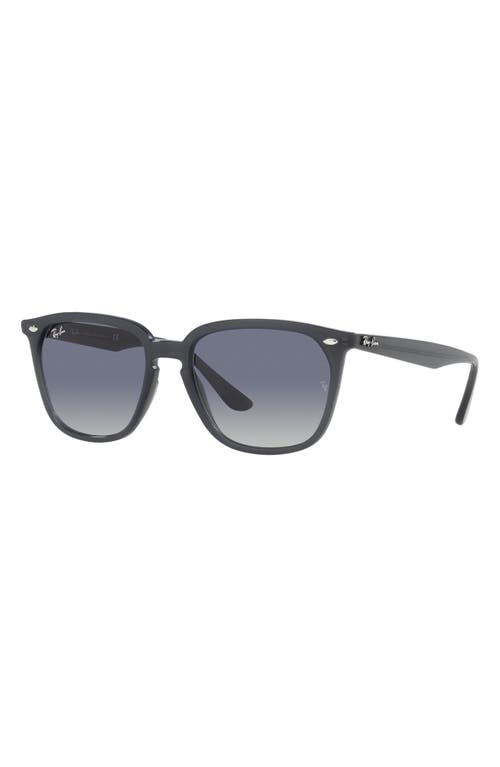 Shop Ray Ban Ray-ban 55mm Square Sunglasses In Opal Grey/grey Dark Blue