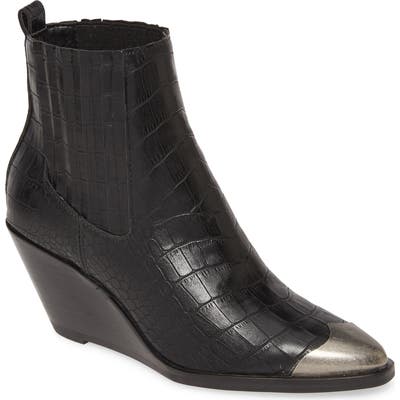 Treasure & Bond Natalie Wedge Bootie- Black