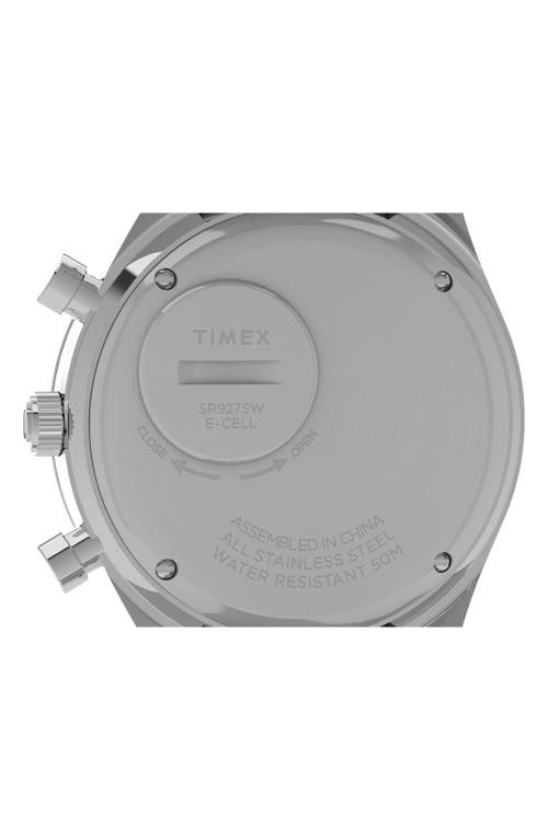 Shop Timex ® Q Chronograph Bracelet Watch, 40mm In Silver/black/silver