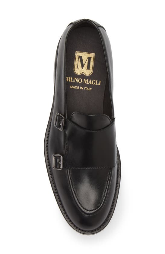 Shop Bruno Magli Blake Monk Strap Shoe In Black