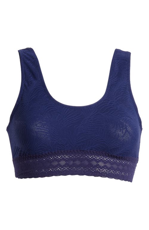 Allover Lace U-Back Bralette in Midnight Navy