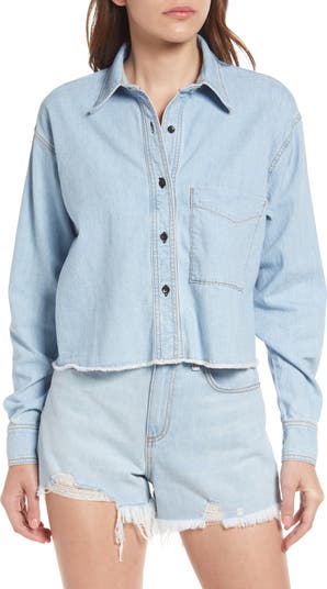 ASKK NY Fray Crop Denim Shirt