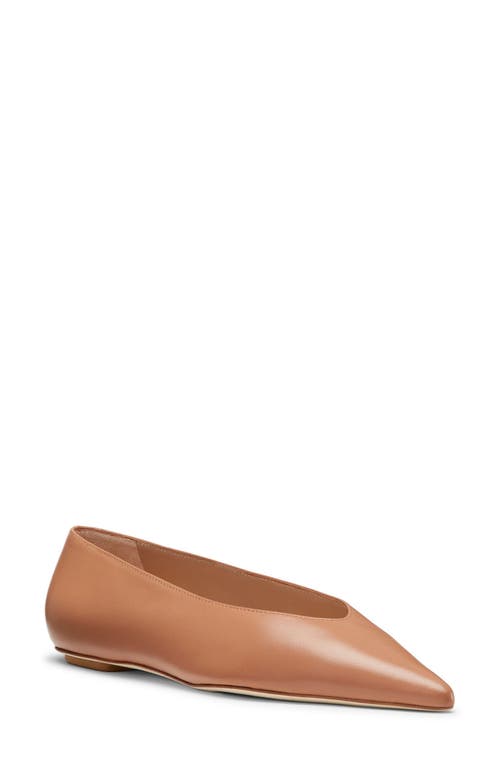 Stuart Weitzman Lina Flat In Brown