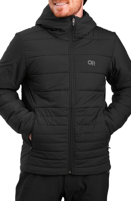 Shadow Water Resistant Insulated Hooded Jacket in Black