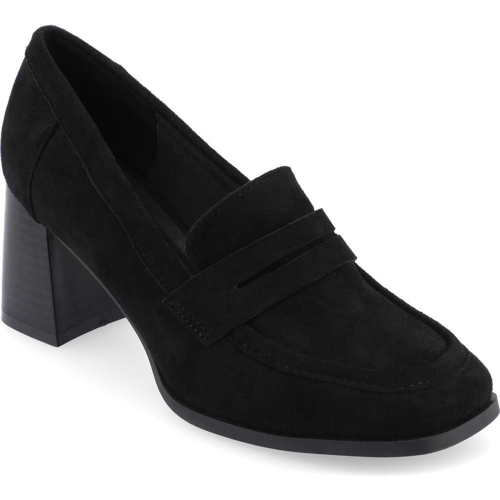 Journee Collection Collection Women's Tru Comfort Foam Wide Width Malleah Pumps In Black Suede