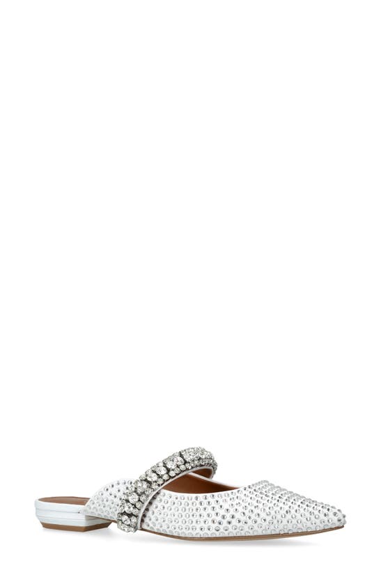 Kurt Geiger Princely Crystal Embellished Mule In White