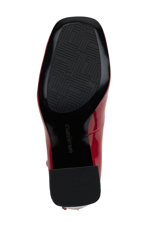 Shop Karl Lagerfeld Paris Pavla Ankle Strap Pump In Classic Red