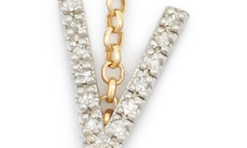 Meshmerise Diamond Initial Bezel Bracelet In Yellow-v
