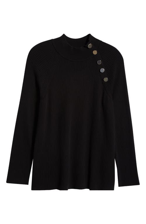 Shop Jones New York Rib Raglan Sleeve Sweater In Jones Black