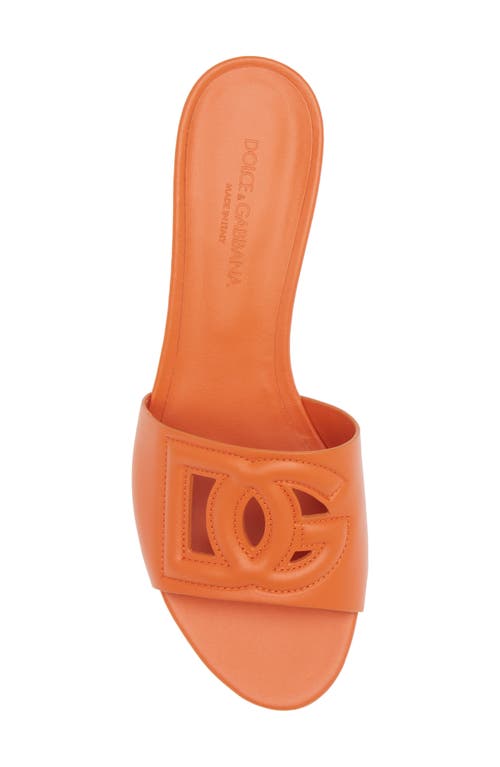 Shop Dolce & Gabbana Dolce&gabbana Dg Interlock Slide Sandal In 80244 Orange