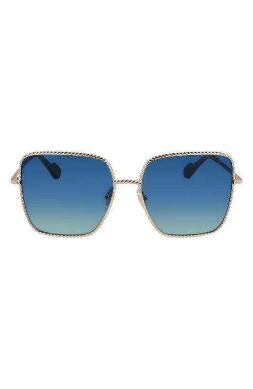 Lanvin Babe 59mm Gradient Square Sunglasses In Blue