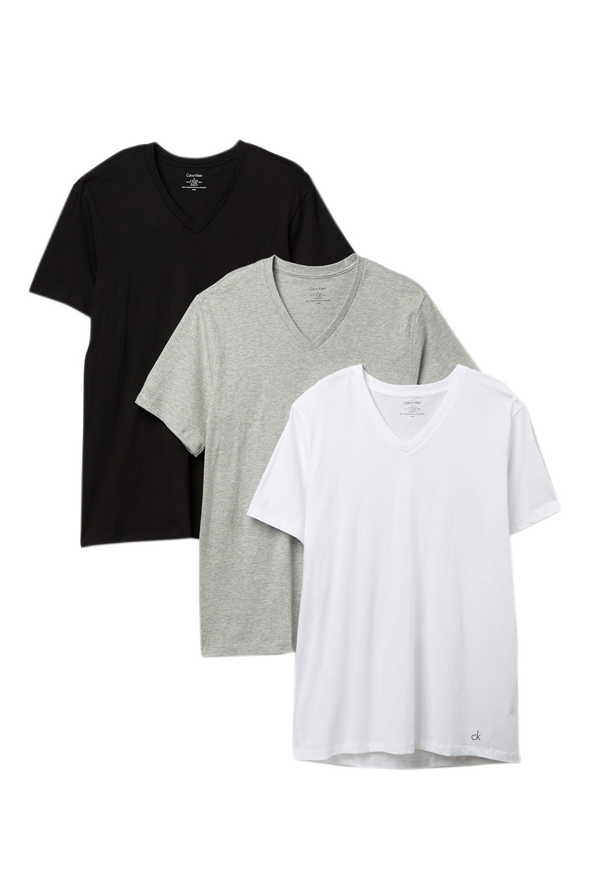 calvin klein v neck t shirt 3 pack