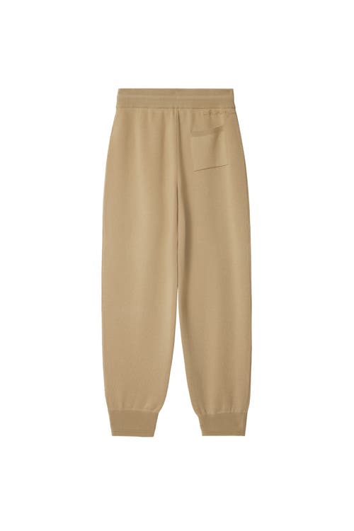 Burberry Wool-blend Track Pants In Sand