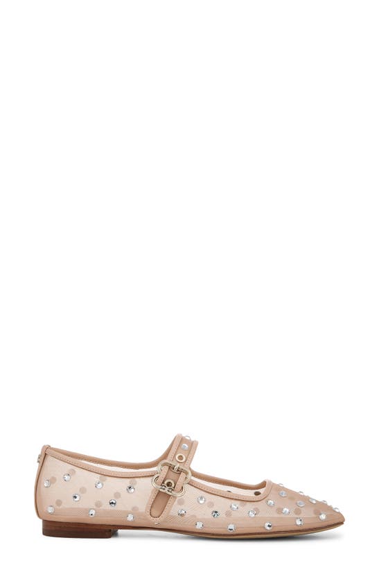Sam Edelman Michaela Shine Mary Jane Flat Vintage Pink Mesh In Vintage Pink