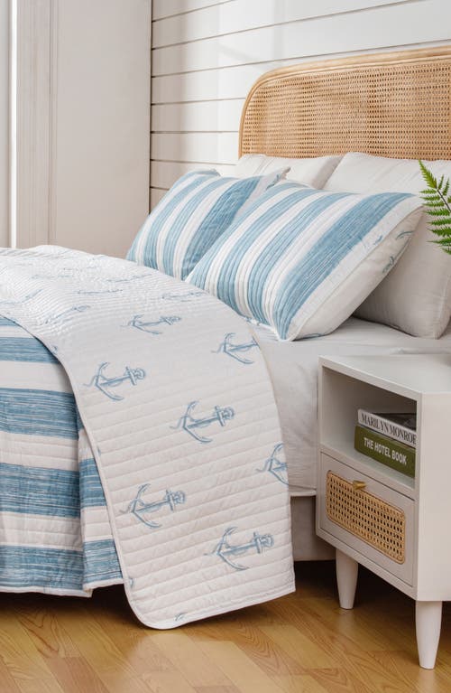 Woven & Weft Coastal 3-piece Quilt Set In Blue