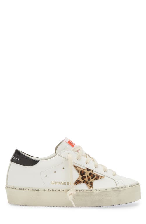 Shop Golden Goose Hi Star Platform Sneaker In White/leopard