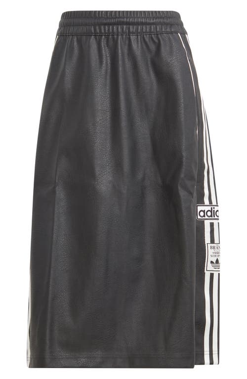 adidas Originals Adibreak Faux Leather Pull-On Skirt in Black at Nordstrom, Size Large