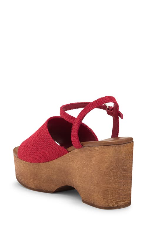 Shop Jeffrey Campbell On Deck Platform Sandal In Red