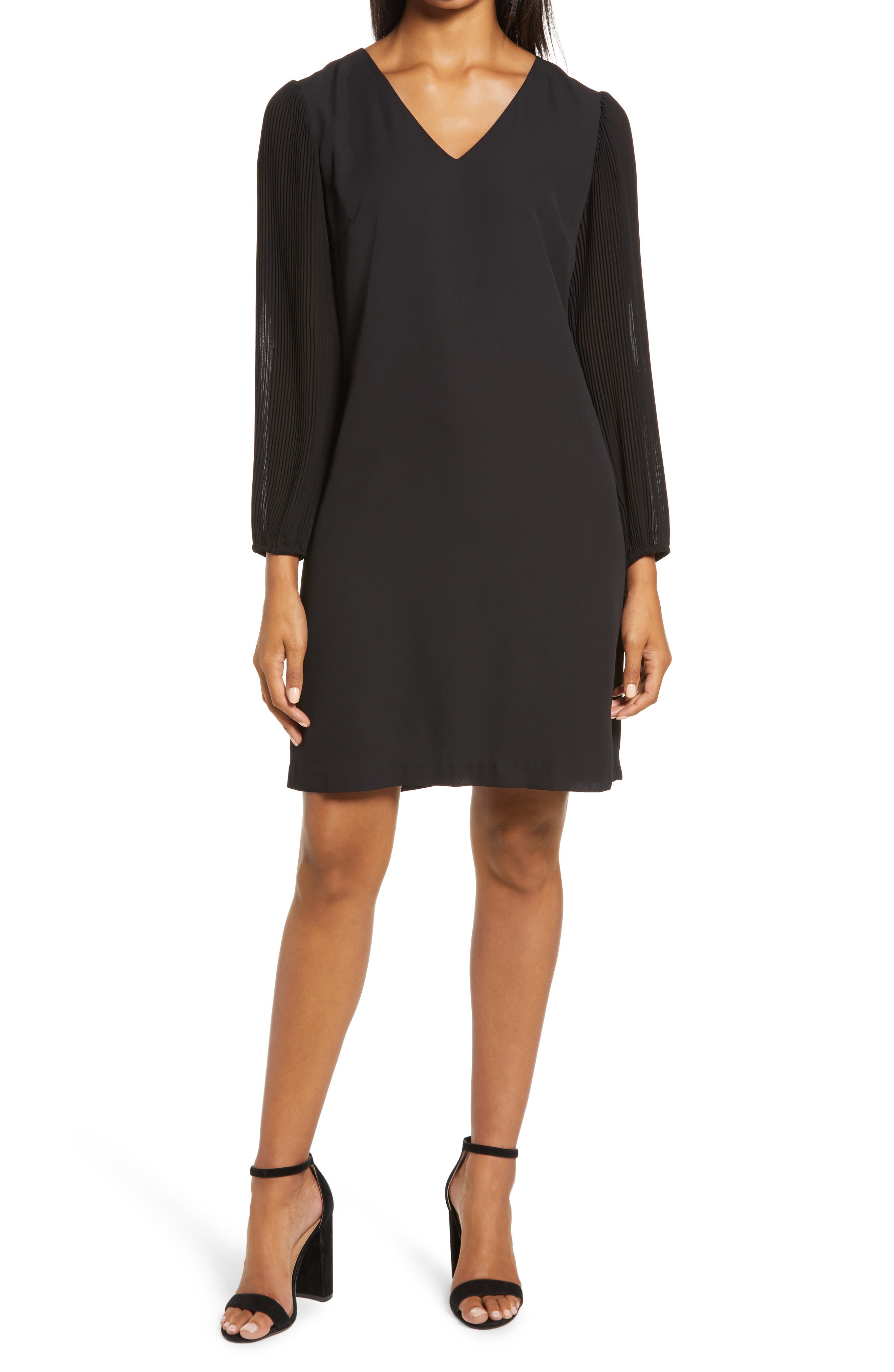 Sam edelman pleat top sleeve shift dress