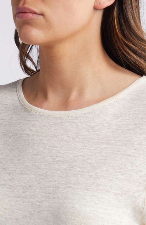 Shop Rue Sophie Anya Linen & Cotton T-shirt In Eggnog