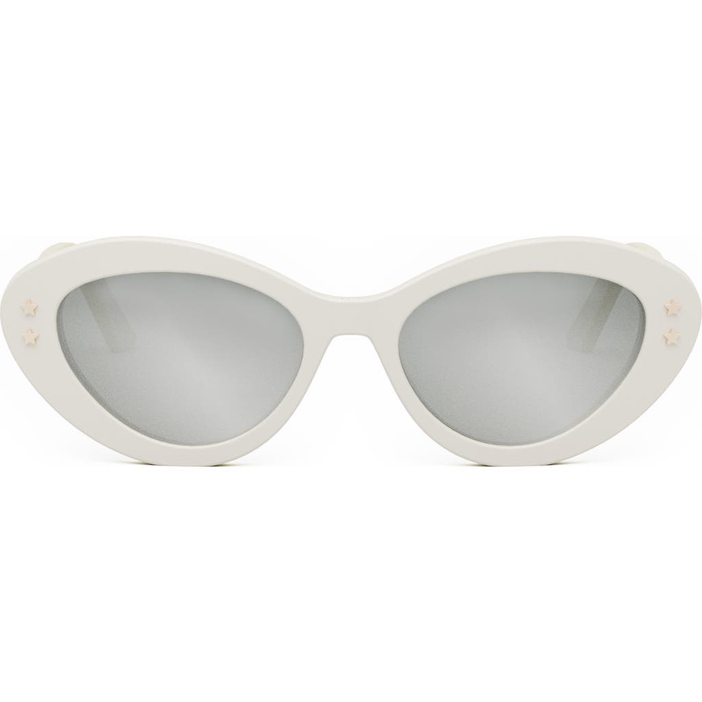 Dior 'pacific B1u 53mm Butterfly Sunglasses In Ivory/brown