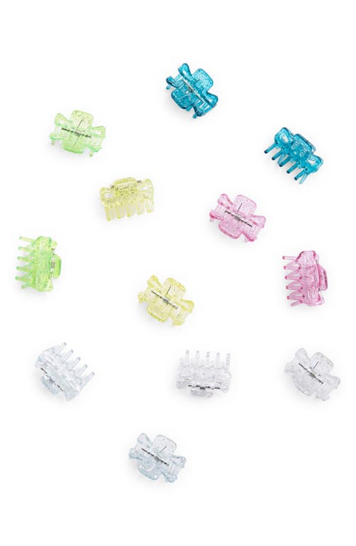 Capelli New York Kids' Assorted 12-Pack Mini Claw Clips in Green Combo at Nordstrom